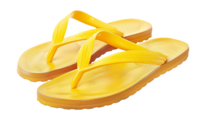 Yellow flipflop sandals