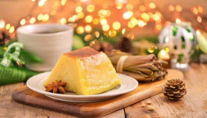 Christmas dinner philipines, bibingka is a doughy rice-flour cake incorporating coconut milk, butter and eggs