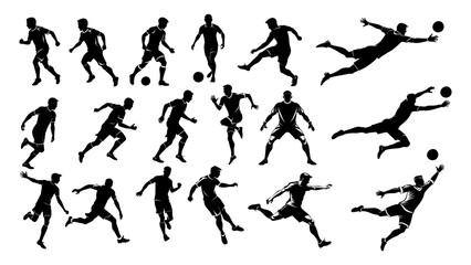 Silhouette of soccer player illustration