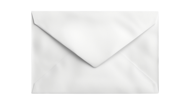 White postal envelope