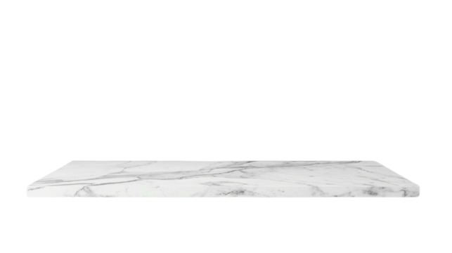 White marble table top