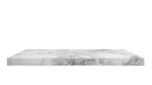 White marble table top