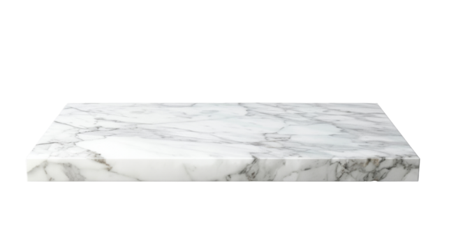White marble table top
