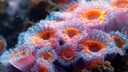Microscopic world revealed, vibrant cells and organisms, the unseen beauty of life
