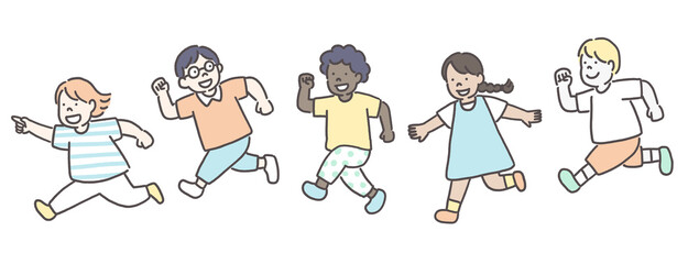 走る元気なこどもたち