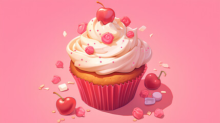 beautiful and delicious cupcake cake food