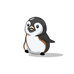 Cute penguin illustration design isolated in white background