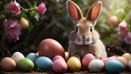 Easter eggs and the Easter bunny