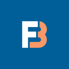 BF FB letter logo vector