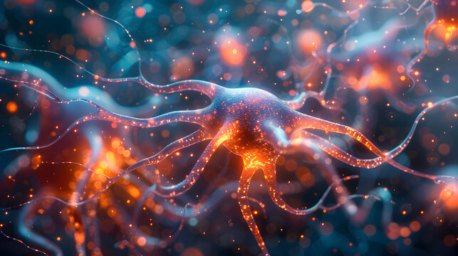 Intricate Visualization of Advanced Neural Pathways in the Human Brain Revealing Cognitive Processing and Interconnected Signals