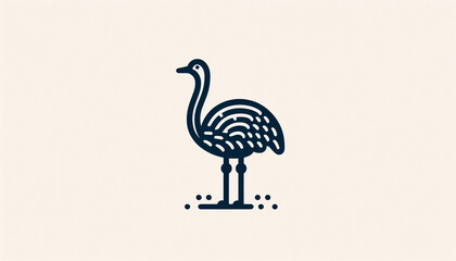Simple Ostrich Emu Icon 