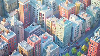 beautiful and majestic city buildings seen from above