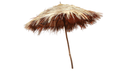 Beach umbrella parasol made of coconut leaf