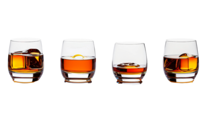 Set of glass of whiskey