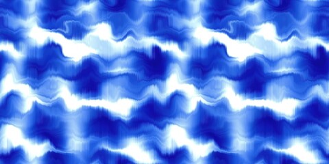 Water blur degrade alcohol ink border background. Seamless liquid flow stripe effect. Distorted tie dye wash variegated fluid blend. Repeat ombre pattern for sea, ocean, nautical maritime backdrop