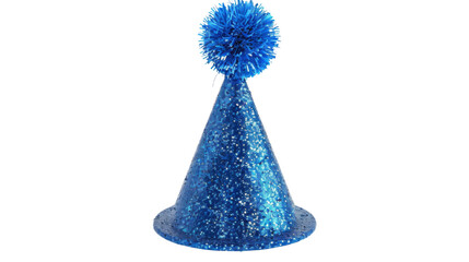 Blue glitter party hat 