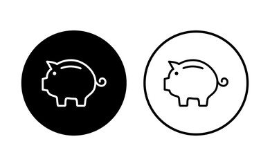 Piggy bank icon vector. piggy money icon