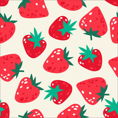 Seamless Strawberry Patterns. Beauty of Fruit in Print and Fabric Art
