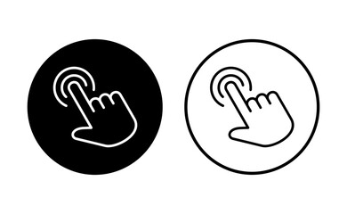 Hand cursor icon set. click icon vector. hand click. pointer