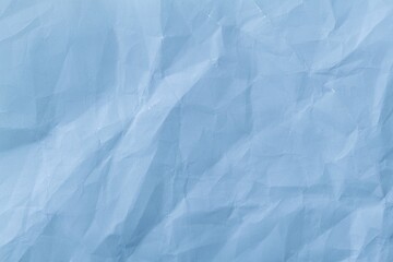 Blue crumpled paper texture background