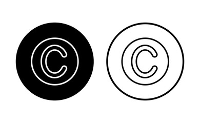 Copyright icon set. copyright symbols
