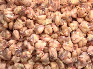 chicken breast in a plastic bowl, chicken breast in the market. chicken breast in the supermarket