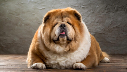 Extremely overweight large dog