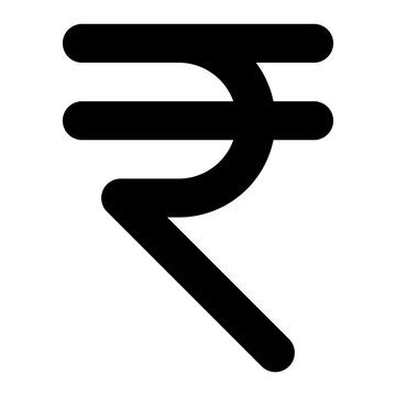 rupee sign line icon
