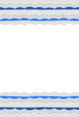 ナチュラルな手描きのフレーム／ポストカードテンプレート