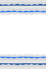 ナチュラルな手描きのフレーム／ポストカードテンプレート