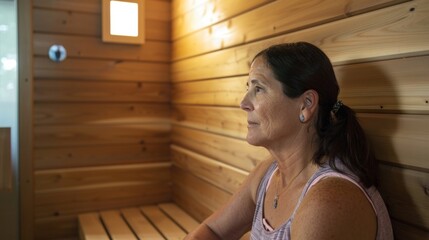 A woman with fibromyalgia joins a sauna group at her local community center. As she shares her struggles and experiences with others she feels a sense of solidarity and hope in knowing.