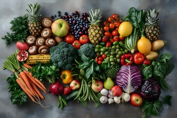 다양하고 맛있는 야채와 과일이 가득 들어있습니다.