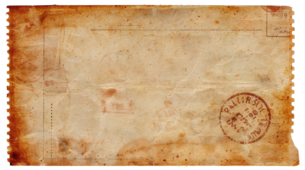 old vintage aged empty paper postcard 