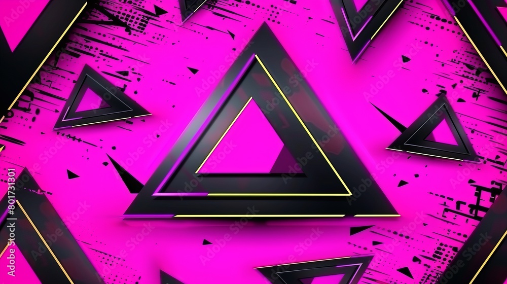 Fototapete abstract technology design featuring geometric shapes with computer graphic decoration in isolated background, businsess background presentation