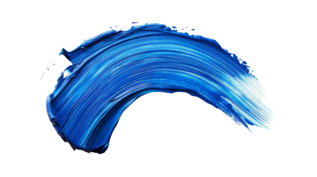 Blue stroke of paint brush 