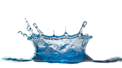 Blue liquid water splash