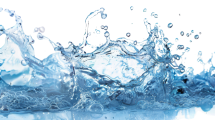 Blue liquid water splash