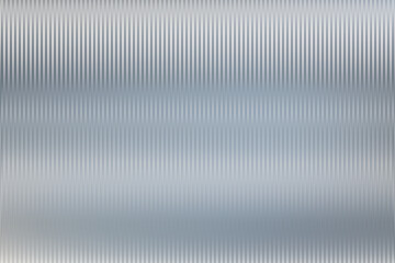Gray ribbed corrugated metal sheet texture. Reeded silver glass transparent overlay. Acrylic fluted door stricture, frozen sheet construction for building separation. Repeat relief of steel panel.