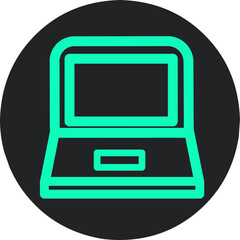 Laptop icon.  Isolated notebook computer symbol.simple icon concept