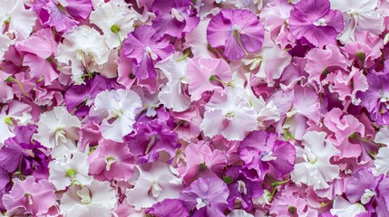 Sweet pea flower pattern seamless romantic wallpaper background