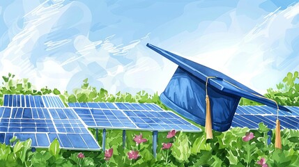 Interactive virtual graduation for an elearning course on solar panel efficiency