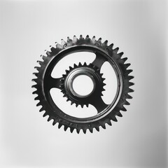 mechanical gear on a white background