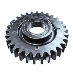 mechanical gear on a white background