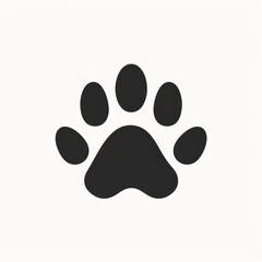  dog paw black lines on a white background