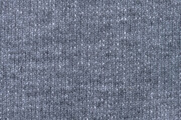 Gray fabric background, knitted texture, macro shot
