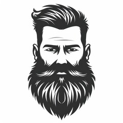 beard icon on white background