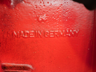 Close-Up View of Made in Germany Inscription