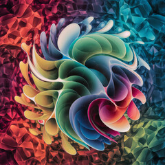 An abstract artistic masterpiece swirling colors that blend seamlessly into one another - abstract background