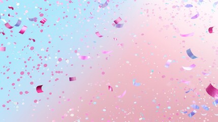confetti falling down illustration pastel colors background