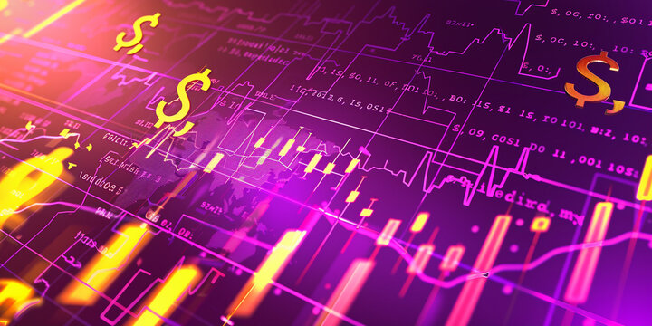 ,Buy and Sell Chart ,Digital AI concept,Computer Business Environment with Technology, Data, Internet, and Finance Elements,Generated By Ai
